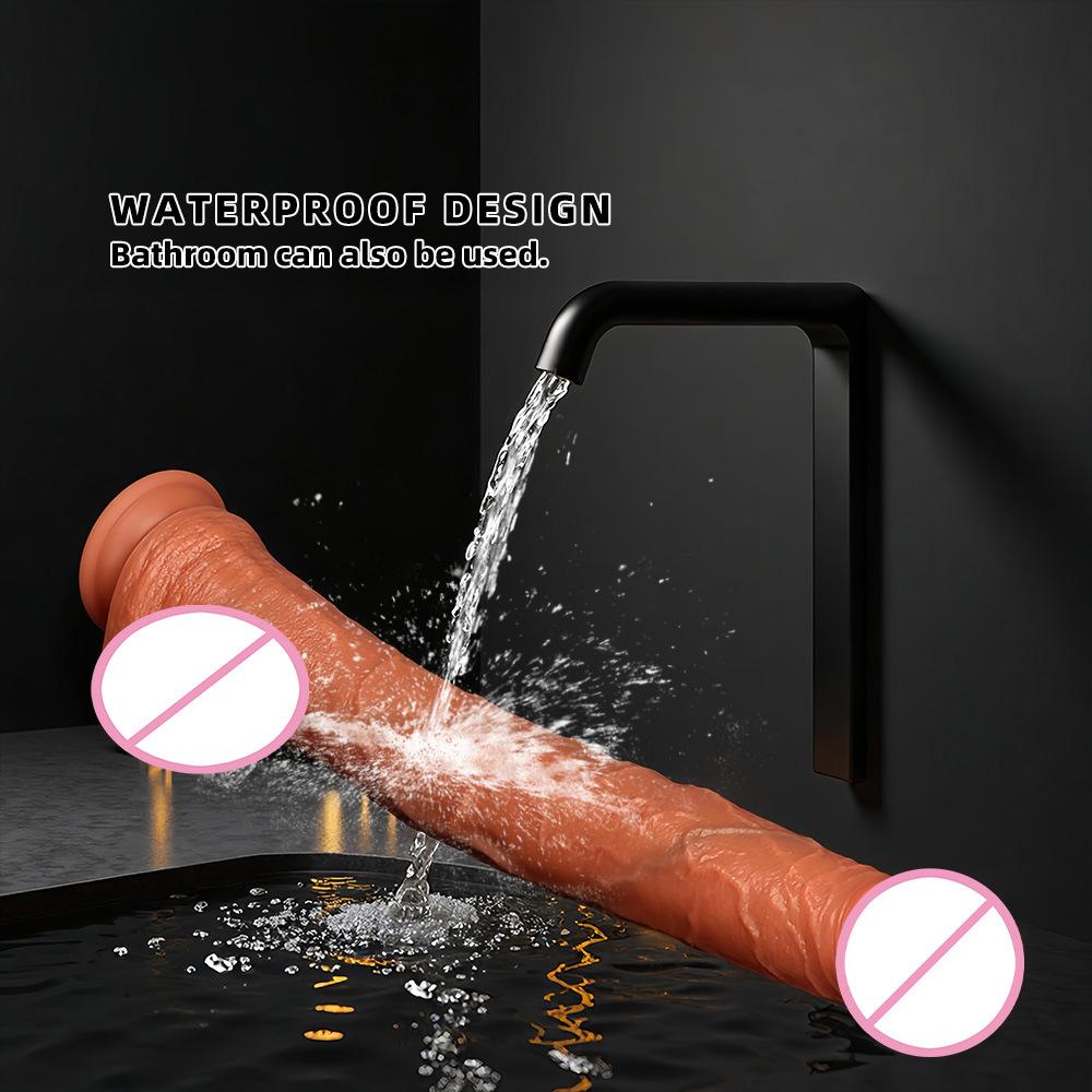 Super Large and Ultra Long Silicone Simulated Dildo Female Masturbator Penetrates Deep Into The Anus with A Large Anal Plug