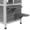 2-story Cat House Outdoor, Weatherproof Wooden Cat Enclosure with Escape Door, Openable Roof, Jumping Platforms, Grey