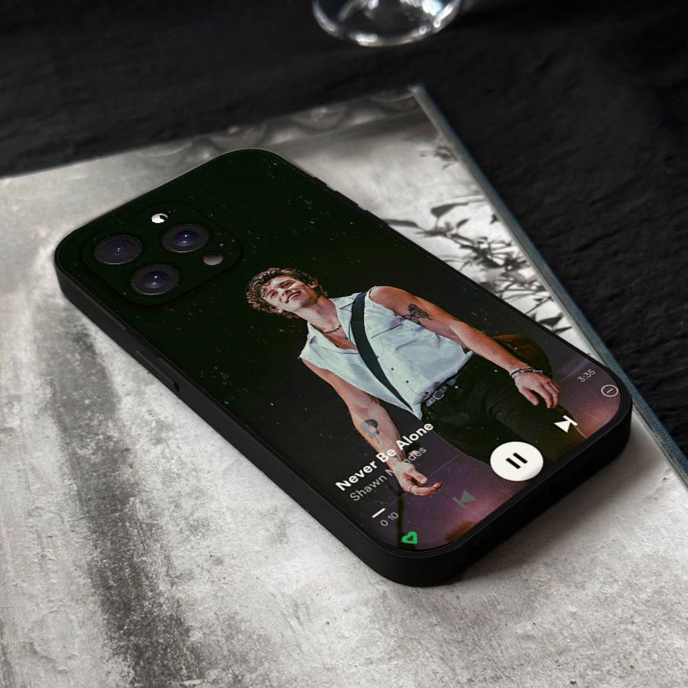 Singer Shawn Mendes Phone Case For IPhone 17,16,15,14,13,12,11 Plus,Pro,Max,XR,XS,X,7,8 Plus,Mini Black Silicone Soft
