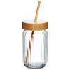 Cup Jar for Drinking Beverages Water Lemonade Juice Drinks with Straw