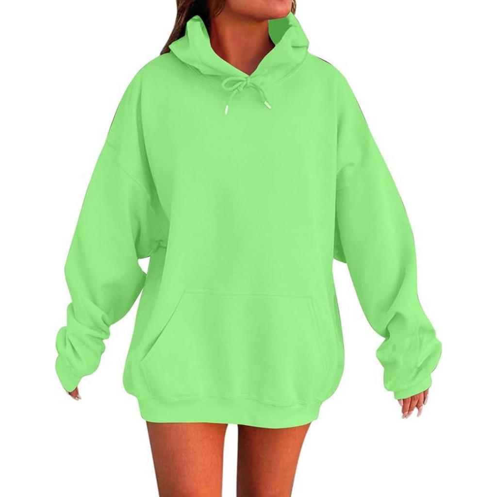 Falling Shoulder Sleeve Hooded Sweatshirt, Women's Autumn Thick Hooded Sweatshirt