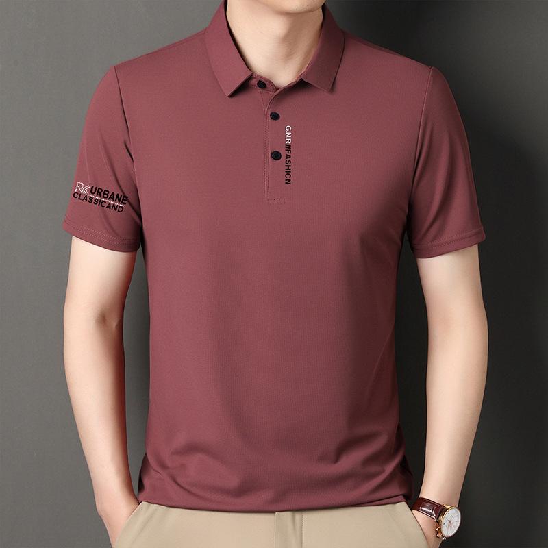 

Мужская рубашка поло с лацканами, с коротким рукавом, повседневная футболка с воротником, мужская летняя одежда, мужская одежда. 4XL