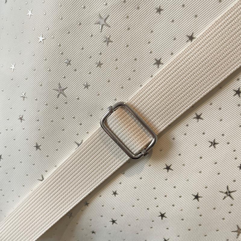 Womens Casual Star Print Backpack Drawstring Detail Adjustable Strap Large Capacity Minimalist Daily Bag for Commute Travel Everyday Use