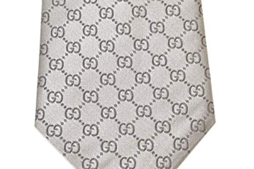 Gucci Gravata marca Gucci padrão GG prata