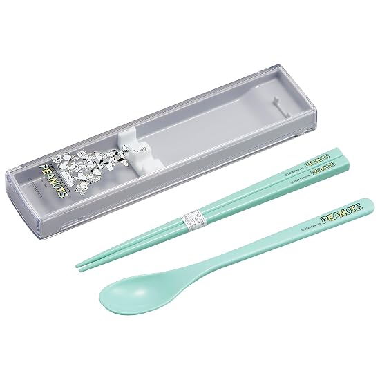 OSK Snoopy CT-27 Slide-Lid Cutlery Set, Green, PEANUTS 75th Anniversary B0DFP4ZW81