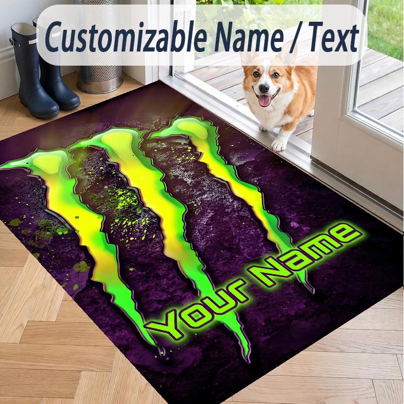 Benutzerdefinierter Teppich mit Aufdruck Monster Energy Rutschfester Bodenbelag Für Heimzimmerdekoration