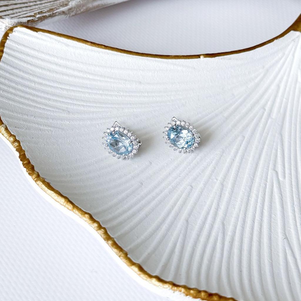 Silver Earrings with Natural Topaz 7.345ct (2167778)
