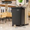 Ruhan Wheeled Square Trash Can