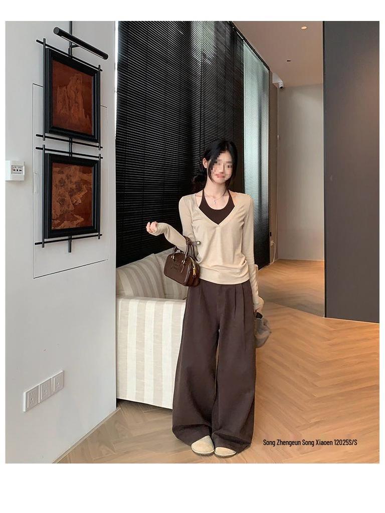 Women's Korean-Style Long-Sleeve Autumn T-Shirt - Elegant and Stylish Base Layer