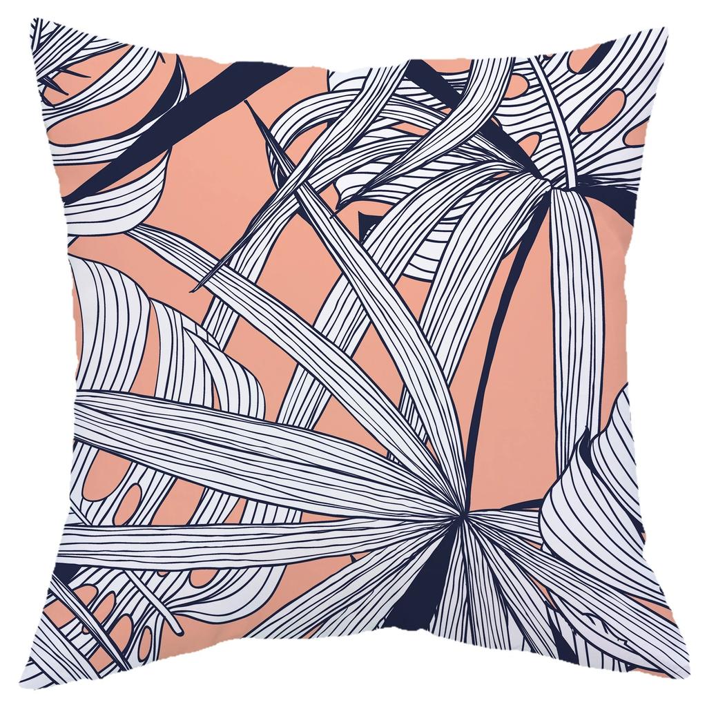 Tropical Plant Decorative Pillowcase Living Room Office Home Pillowcase Car Ornaments