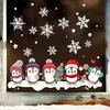 Decorative Wall Stickers Christmas Snowflakes Penguins Static Pasting Glass Windows Double-sided Visual Decorative Stickers