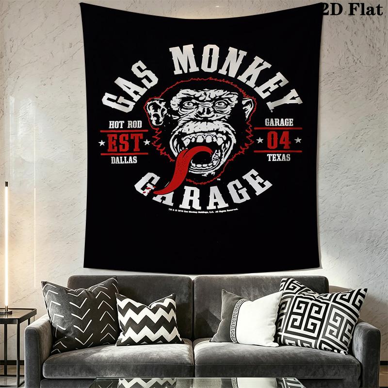 Gas Monkey Garage Pattern Home Decor Tapestry, Wall Hanging, Decorative RV Wall Cloth.DGT0925228