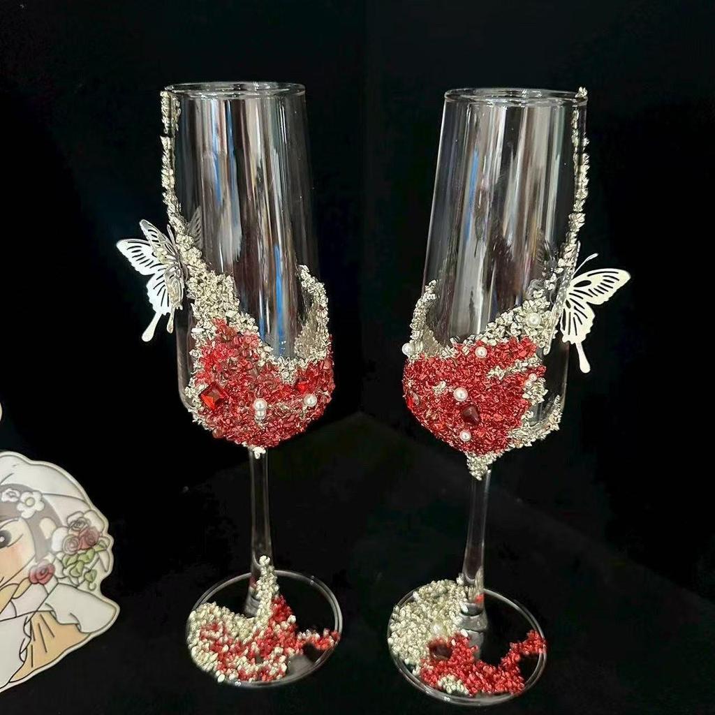 Bröllopsskålar för Brud och Brudgum - Gör-det-själv Dekoration Gåva till Nygifta och Bästa Vänner.