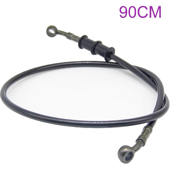Stainless Steel Brake Hose, Motorcycle Braided Steel Brake Clutch - 90cm/35.4" Black, Pack of 1 for Street Motocross Bikes
