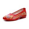 New Red Xiuhe Embroidered Shoes Women's Retro Old North Cloth Shoes Ethnic Style Chinese Wedding Shoes Women's Single Shoes Bride Shoes