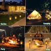 Solar Torch Light with 96 LED Flame Effect - Outdoor Courtyard Lamp, 51 LED Lawn & Garden Landscape Light