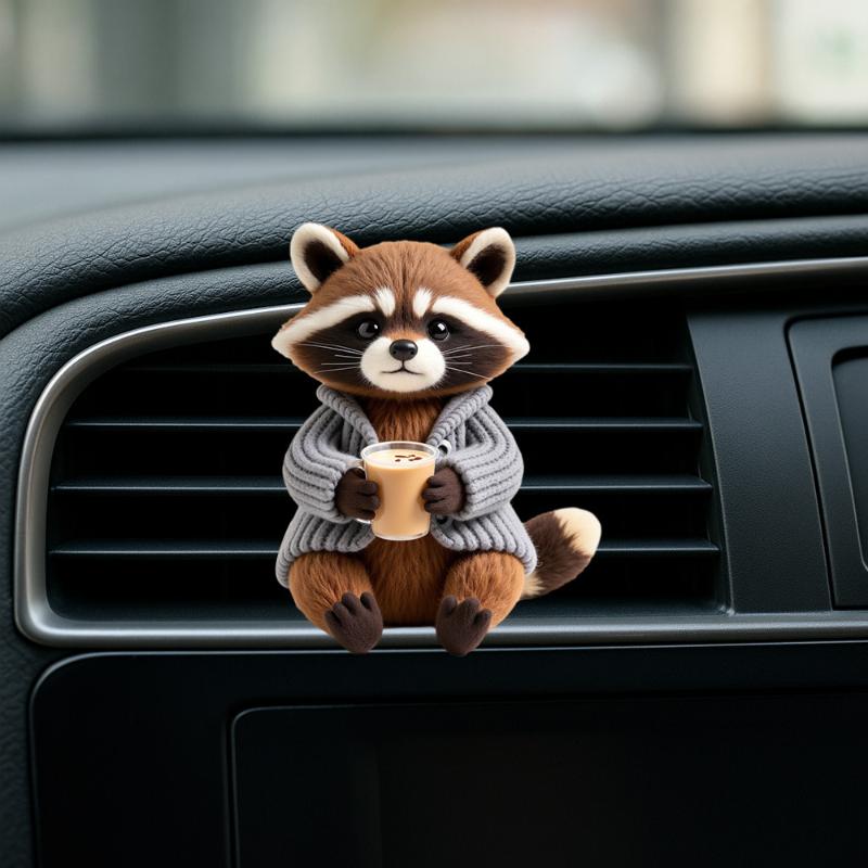 2D Acrylic Perfume Diffuser Car Air Freshener Clip Car Air Conditioning Vent Decoration Car Interior Aromatherapy Clip