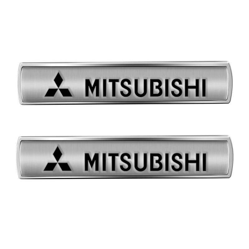 1 st Metalllegering Bilvinge Vänster & Höger Sida Emblem Kaross Stänkskärm Klistermärken För Mitsubishi Lancer Outlander XL Montero Lancer Triton