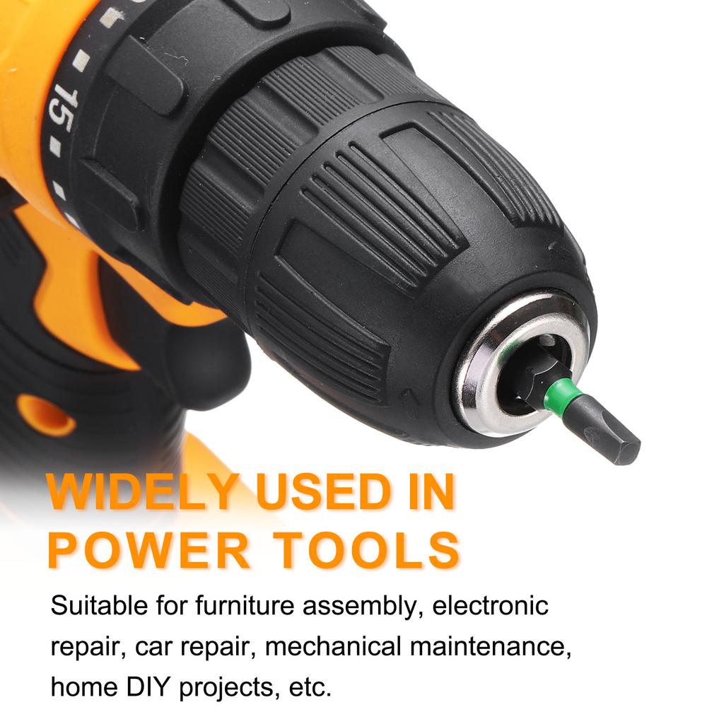 2/4/8pc SQ0/SQ1/SQ2/SQ3/SQ4 Square Screwdriver Bit 1/4" Hex Shank 25mm/1" Length Magnetic 4 Point Head Hex Bits Screw Driver Bit