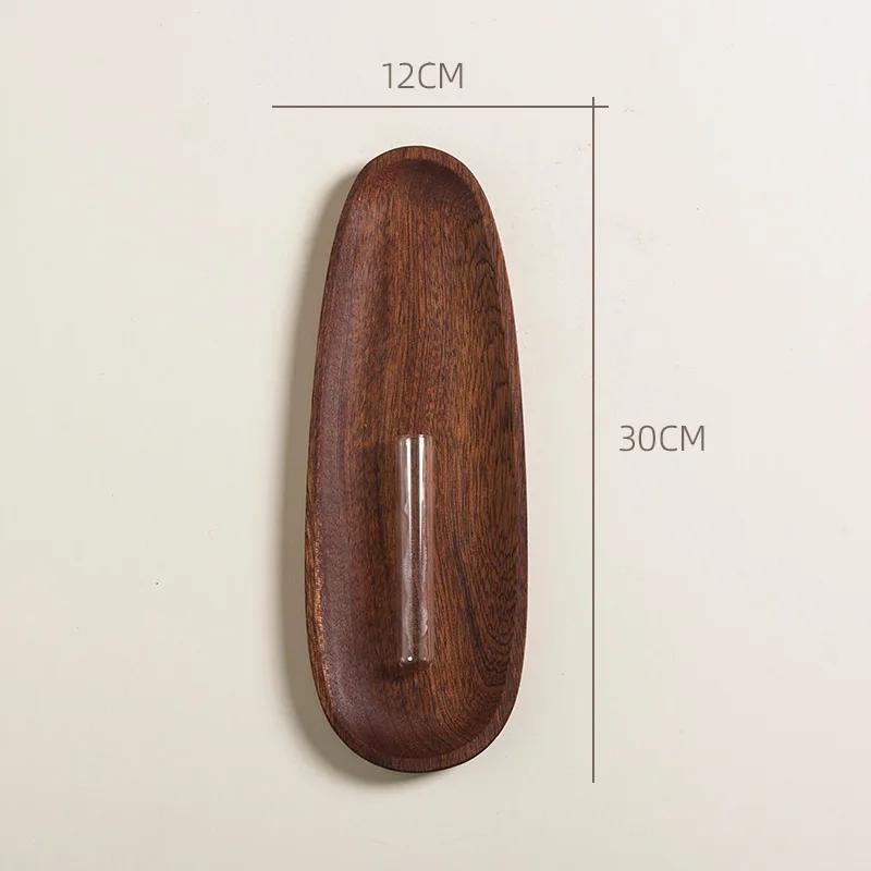Creative Wall Mounted Wooden Vase Plant Pots Living Room Decoration Background Wall Hanging Flowers Arrangement Flower Vase