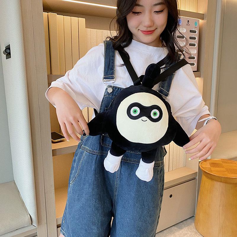 New Plush Backpack Female Cartoon Cute Egg Boy Party Backpack Sweet Girl Schoolbag