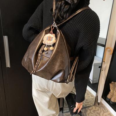 Avslappnad stor kapacitet väska dam 2025 ny mångsidig dubbel axel high-end multifunktionell axel axelväska