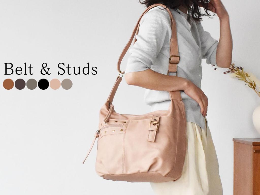 Antique-inspired Shoulder Bag for Women, Lightweight, Studded, and Crossbody. Stylish and Cute, Made of Synthetic Leather. Perfect for Commuting To