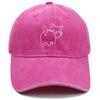 Cotton Fabric Baseball Cap Butt Cat Embroidery Baseball Hat Vintage Dad Hat  Outdoor