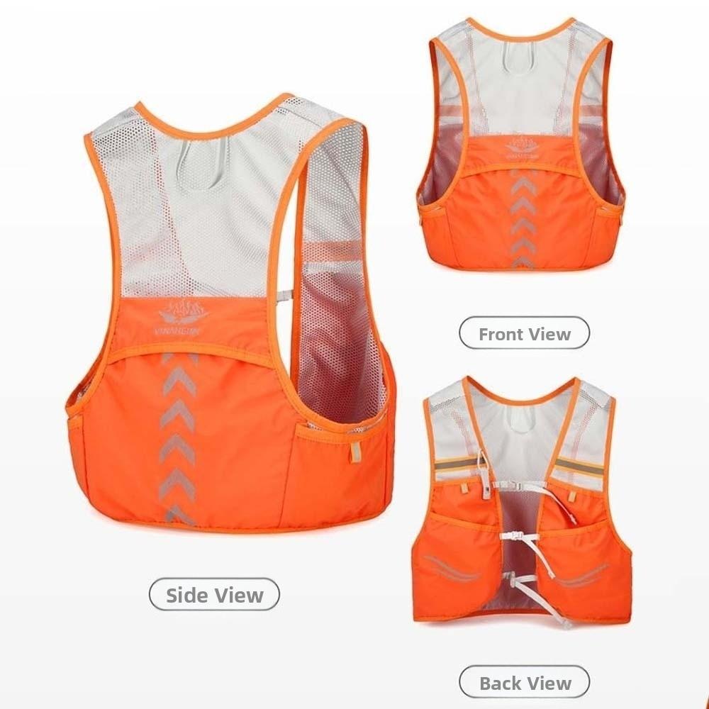 High Visibility Reflective Vest Bag Security Waistcoat Sports Backpack Night Running Bag  Cycling