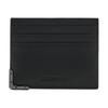 Emporio Armani Flat Multi-Card Slot Decorative Embossed Leather Card Holder Men Card Holder Black YEM320-YQ82X-80001