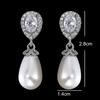 European and American Fashion Stud Earrings Cross-border Foreign Trade Pearl Zircon Stud Elegant Temperament Women's Earrings Bridal High-end Earrings