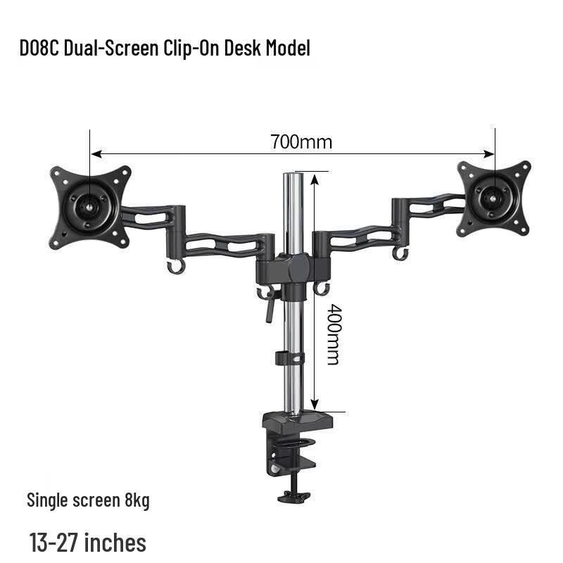 OLOEY D08C Dual Monitor Clamp-On Desk Mount