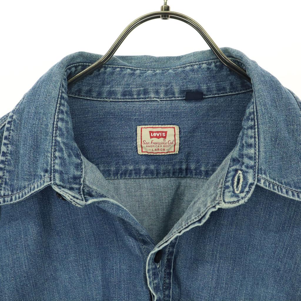 Levi's 90s Old Long sleeve dungarees Denim shirt L blue Men's Used