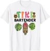 Tiki Bartender Kahuna Tropical Drinks Cocktails Luao Party TShirt Tiki Graphic T Shirts Men Clothing Cotton Streetwear Camisas