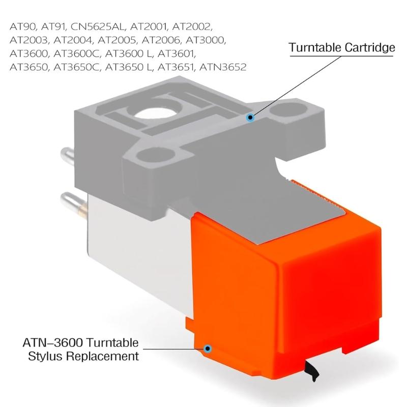 Diamonds Tip Record Player Needle Phonograph Part Needle Replacement Turntable Styluses Suitable for Record Players