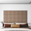 VidaXL Wall Panels 12 Pcs Cappuccino 30x30 Cm Faux Leather 1.08 M² 343803