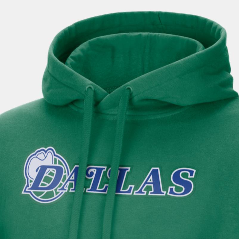 Nike NBA Dallas Mavericks Letter Logo Print Fleece Pullover Hoodie Men Tops Green DB2311-312