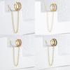 Fashionable Creative Chain Stud Earrings Simple Geometric Ear Jewelry