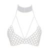 Elegant Pearls Bra Body Jewelry Chain Adjustable Chest Bead Decoration Portable for Women Beach Fashion Accessory