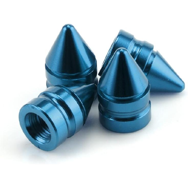 SINGARO Car Tire Valve Caps, 4 Pieces of Universal Aluminum Alloy Tire Trim Accessories Dust Tire Covers for Cars, Trucks, SUVs and Motorcycles(Red)