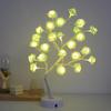 Romantic LED Rose Flower Night Light - USB & Battery Powered Colorful Decorative Tree Branch Desk Lamp.