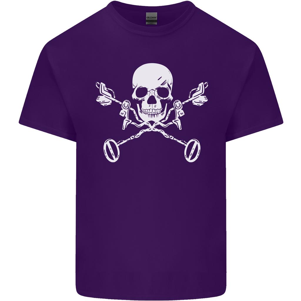 Metal Detector Skull Detecting Unisexs Light Cotton TShirt