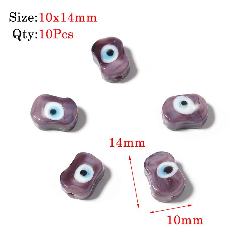 Round Lampwork Evil Eye Beads Liuli Flat Loose Fashion Jewelry For Bead Diy Handmade Bracelets Phone Charm Components