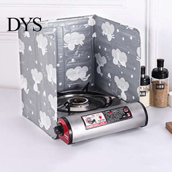 Stove Top Baffle Plate Cartoons Animal Print Grease Proof Aluminum Splatter Board Foil Gas Folding Cover for Kitchen Anti-Splatter Screen