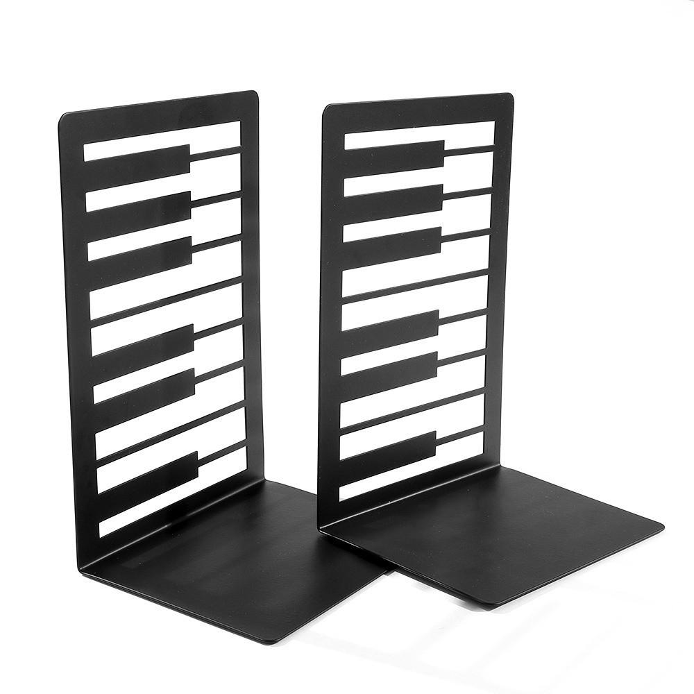 1 Pair L-Shape Piano Key Bookend Artistic Music Score Book Holder Book Enthusiasts