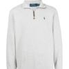 Polo Ralph Lauren Embroidered Logo Solid Color Half-Zip Pullover Sweatshirt Men sweatshirt Light-Gray 710635035-044