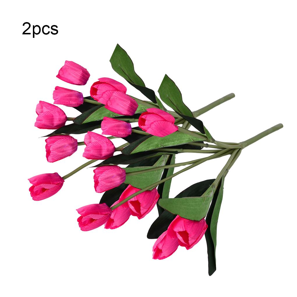 2pcs Artificial Flowers Tulips Real Touch Hand Faux Flower for Wedding Decoration Party Arrangements Garden Decor