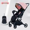 Lightweight Baby Stroller: Sit and Lie, One-Key Fold, Four-Wheel Shock Absorption, Outdoor Umbrella Car.