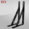 2PCS Black/White Triangle Bracket, Wall Right-Angle Angle Iron, Straight Plate Bracket, Wall-Mounted Shelf, Fixed Support Frame