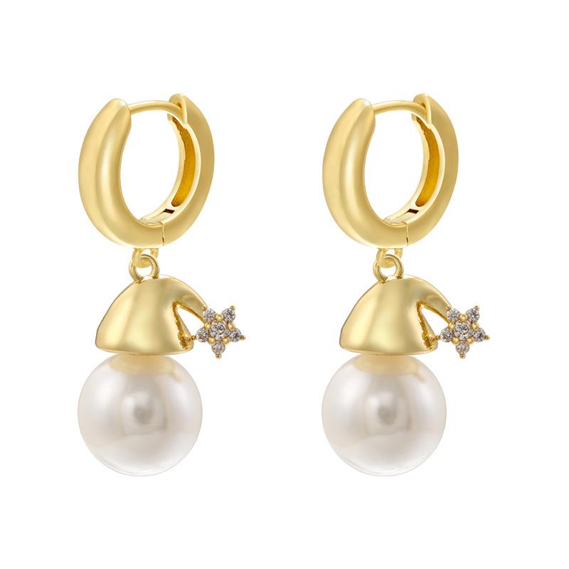 Exquisite And Beautiful Santa Claus Bells Gift Bag Earrings Autumn And Winter Christmas Element Earrings Female Ve1010-1017